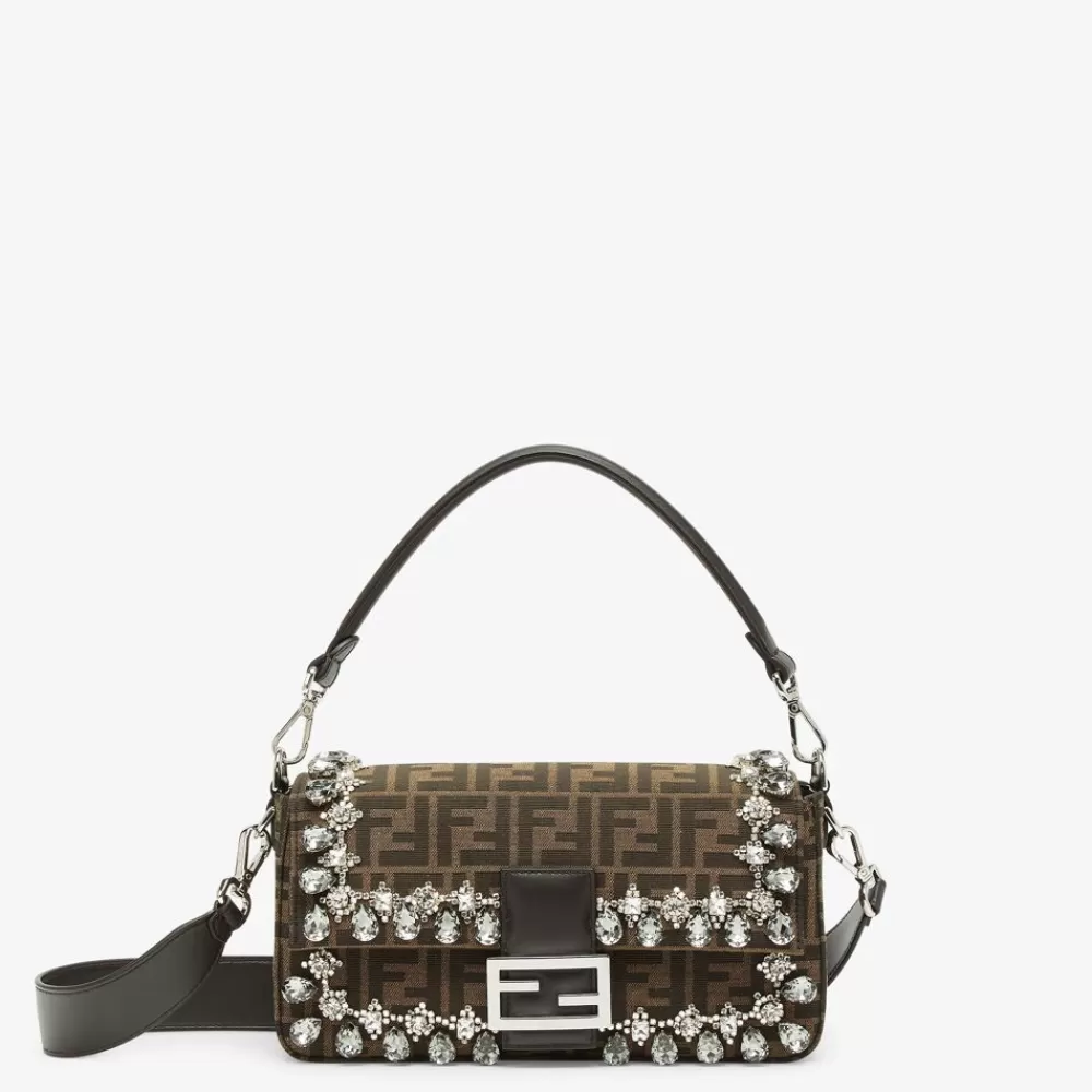 Fendi Schulter- Und Crossbody-Taschen<Tasche Aus Jacquardgewebe Mit Ff-Muster Und Kristallen