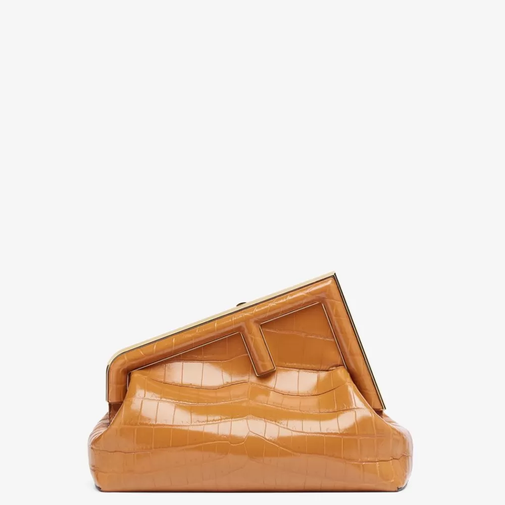 Fendi Schulter- Und Crossbody-Taschen<Tasche Aus Krokodilleder In Braun