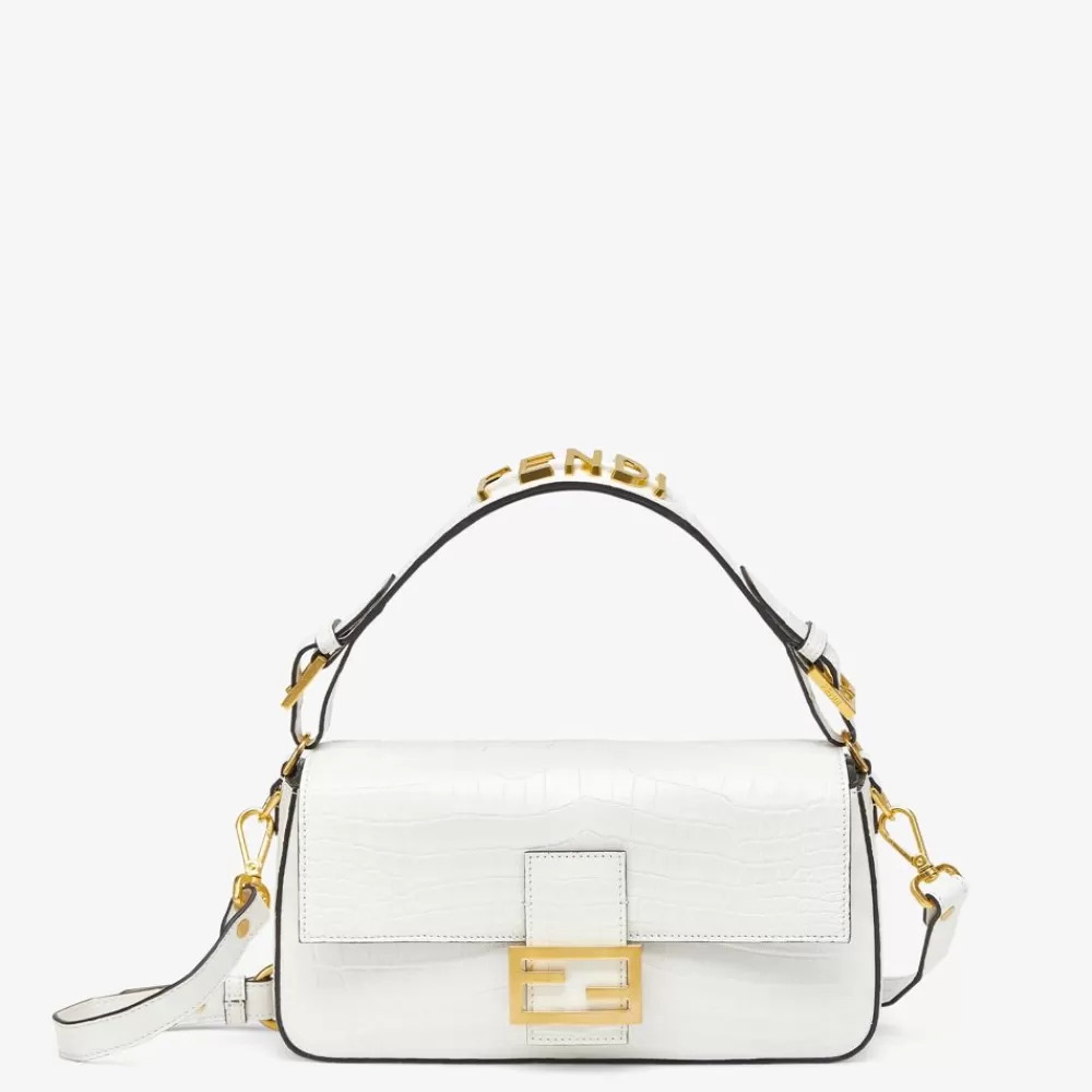 Fendi Schulter- Und Crossbody-Taschen<Tasche Aus Krokodilleder In Eisweis