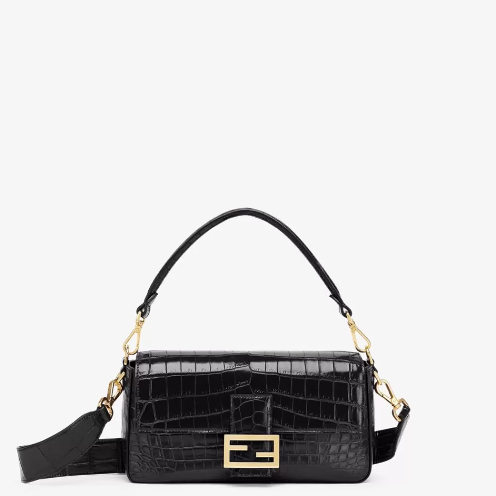 Fendi Schulter- Und Crossbody-Taschen<Tasche Aus Krokodilleder In Schwarz