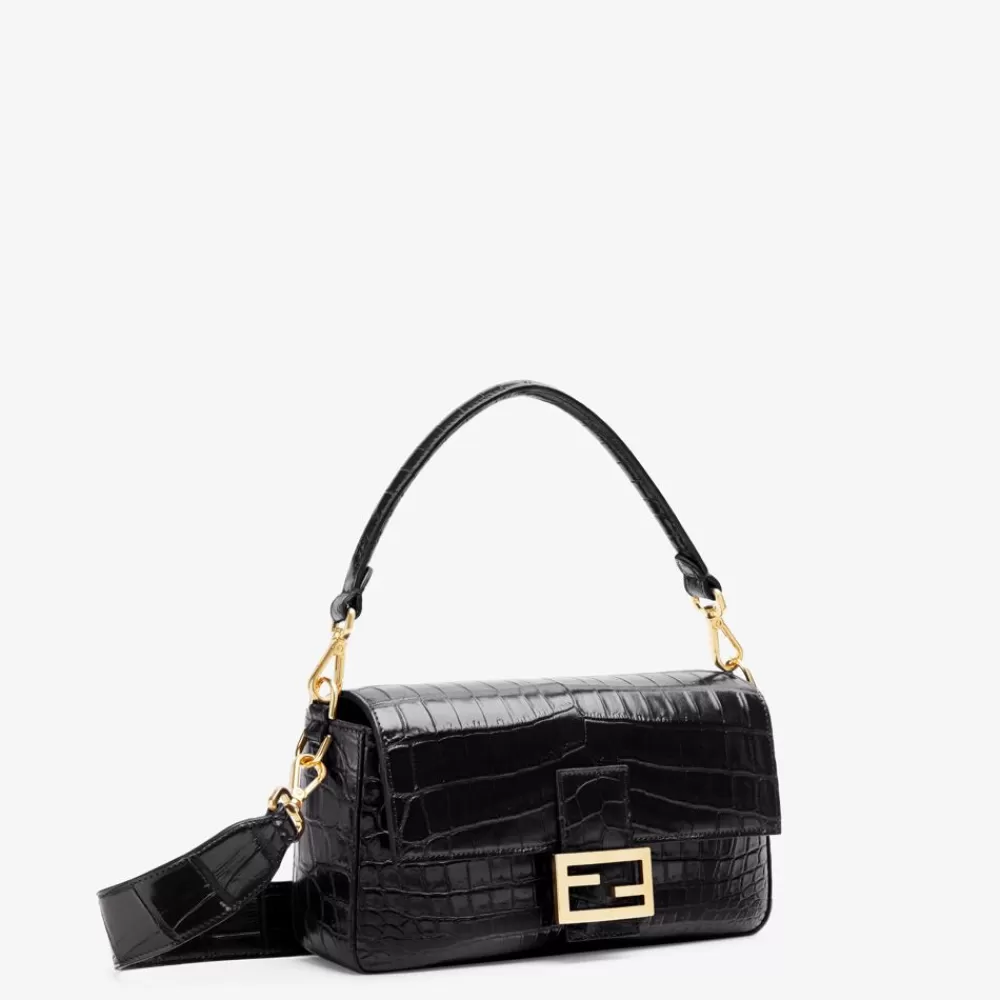 Fendi Schulter- Und Crossbody-Taschen<Tasche Aus Krokodilleder In Schwarz