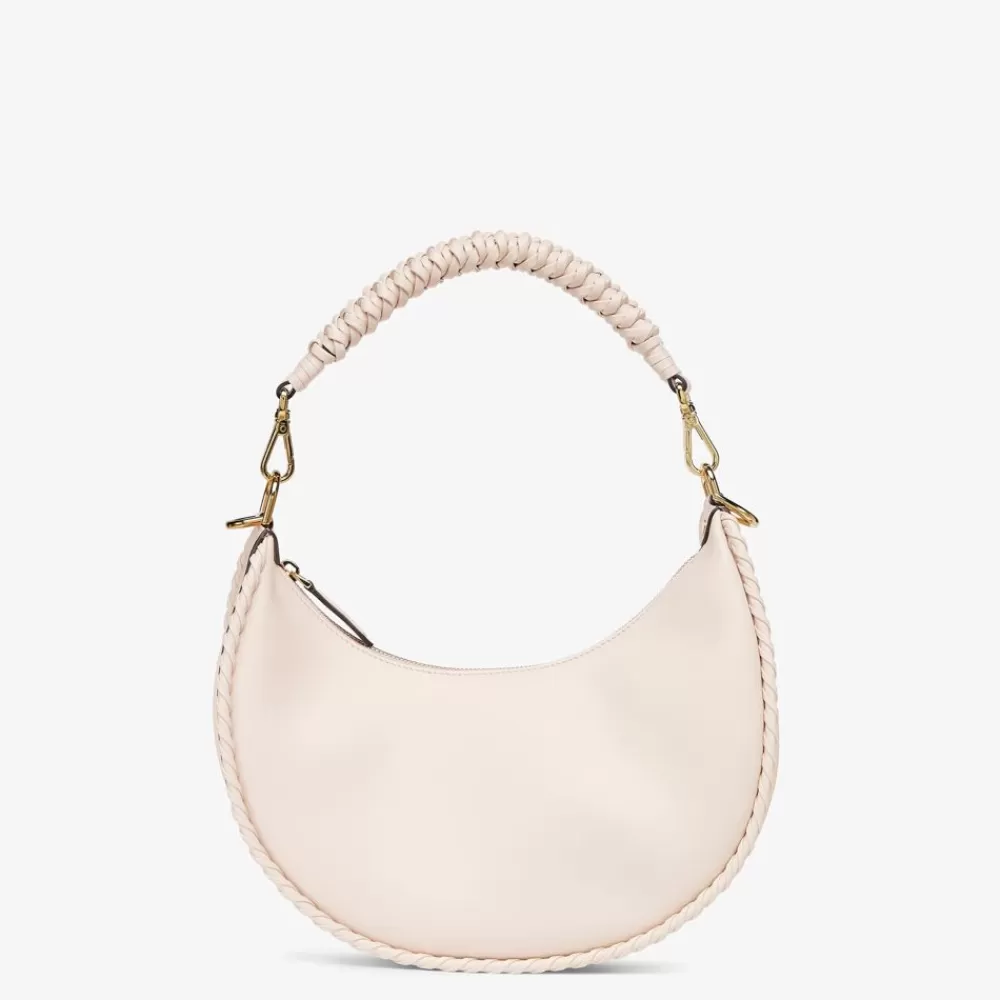 Fendi Schulter- Und Crossbody-Taschen<Tasche Aus Leder In Kamelienweis Mit Farblich Abgestimmten Ziernahten