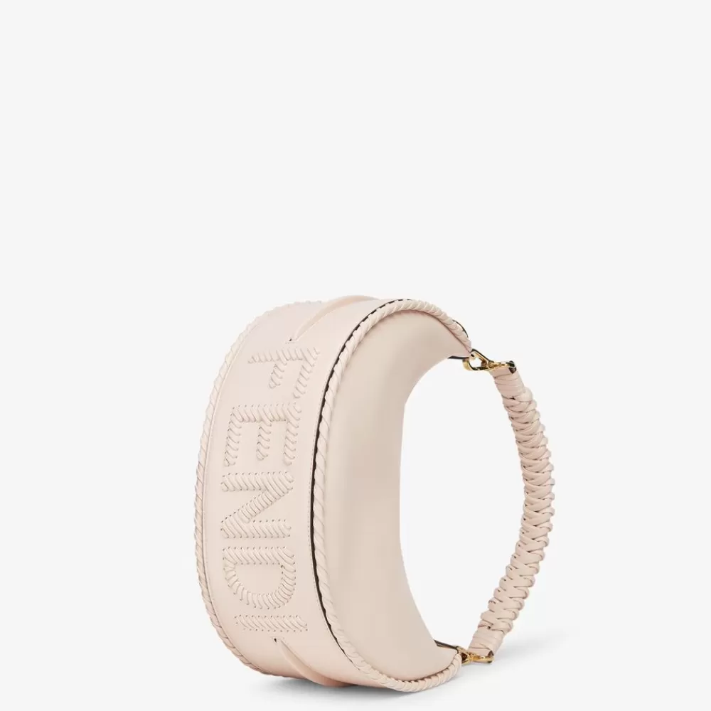 Fendi Schulter- Und Crossbody-Taschen<Tasche Aus Leder In Kamelienweis Mit Farblich Abgestimmten Ziernahten