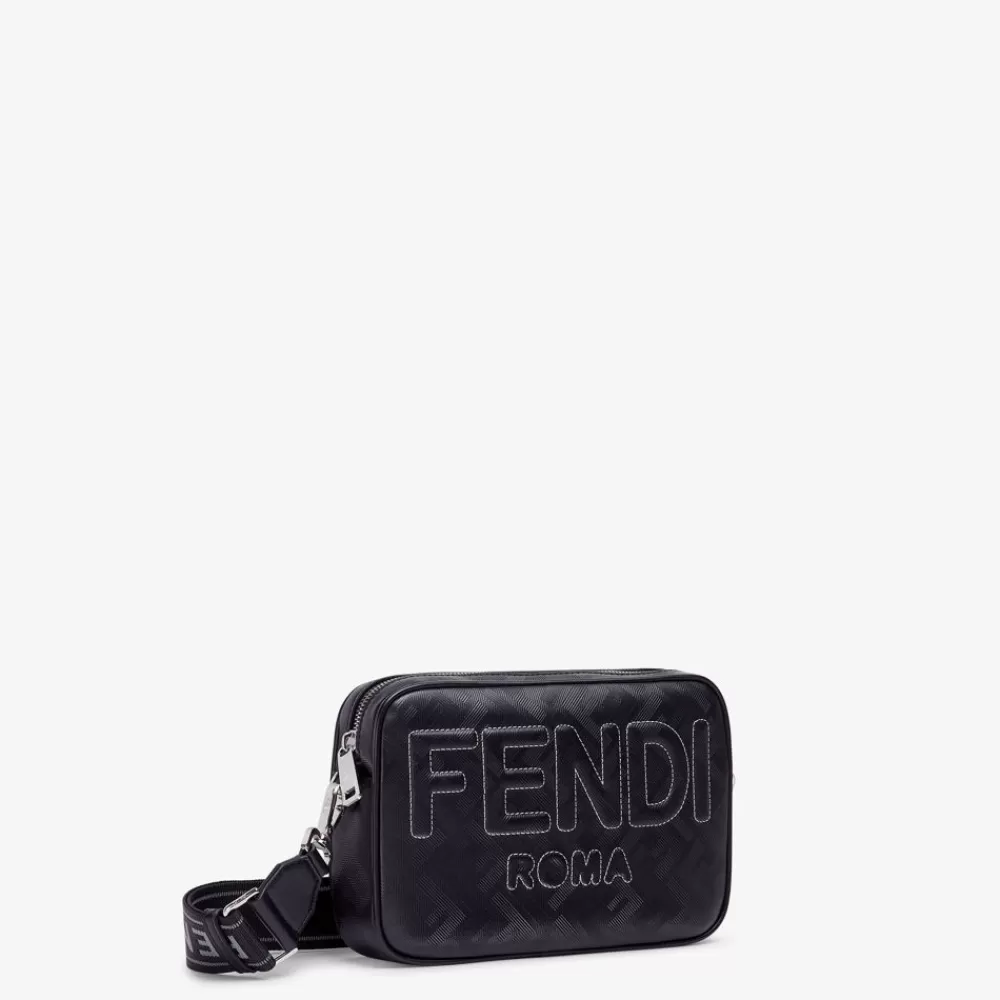 Fendi Messenger Bags<Tasche Aus Leder In Schwarz Mit Ff-Print