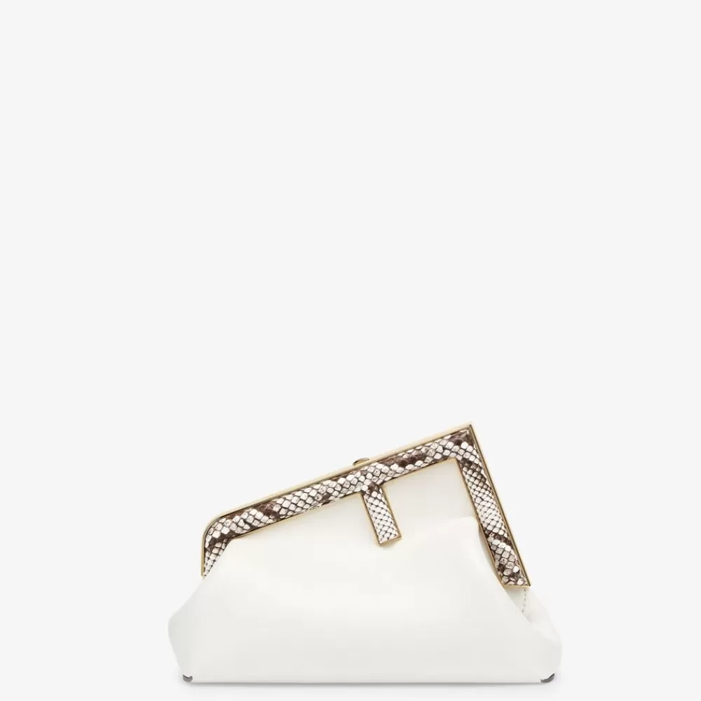 Fendi Clutches & Pochetten<Tasche Aus Leder In Weis Und Exotenleder