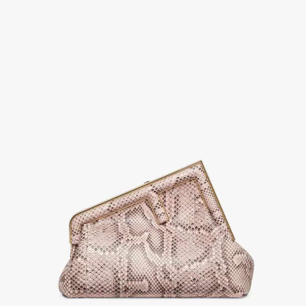 Fendi Clutches & Pochetten<Tasche Aus Phyton-Leder In Puderrosa