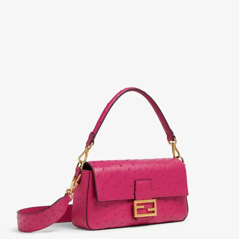 Fendi Schulter- Und Crossbody-Taschen<Tasche Aus Strausenleder In Fuchsia