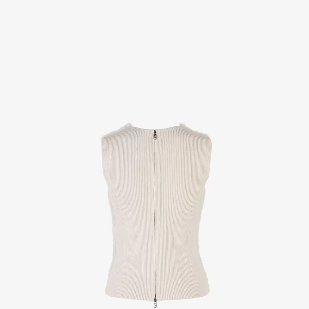 Fendi Tops Und Blusen<Top Aus Nerz In Weis
