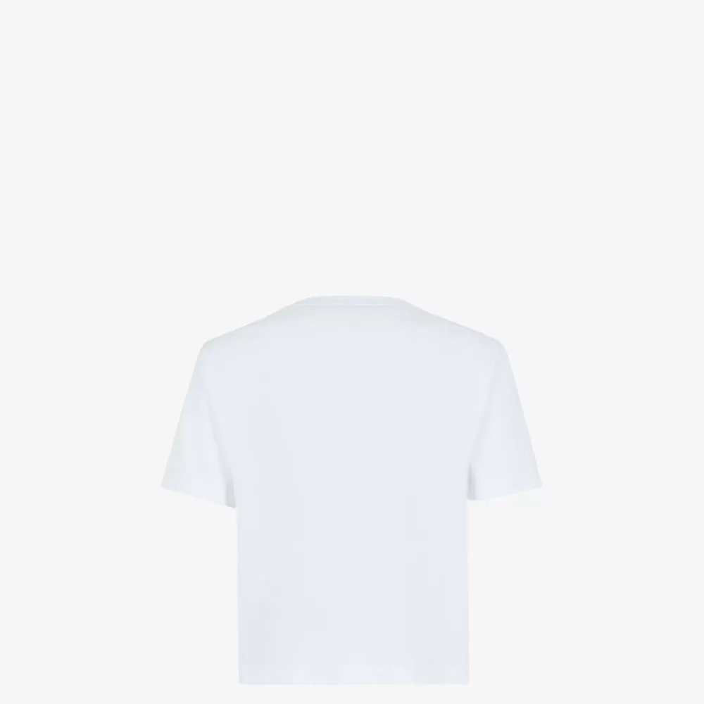 Fendi T-Shirts Und Sweatshirts<T-Shirt Aus Baumwolle In Weis