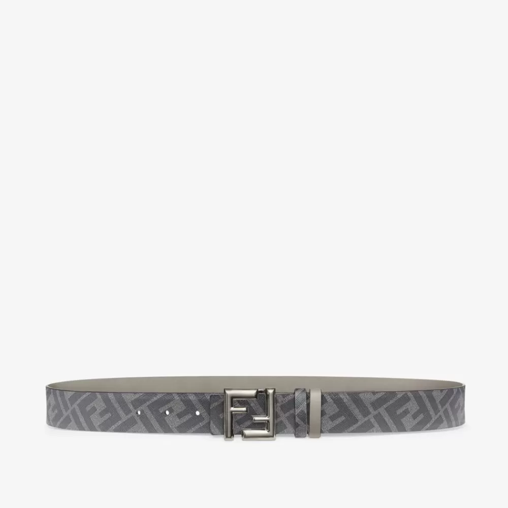 Fendi Gurtel<Wendegurtel Aus Leder In Taubengrau