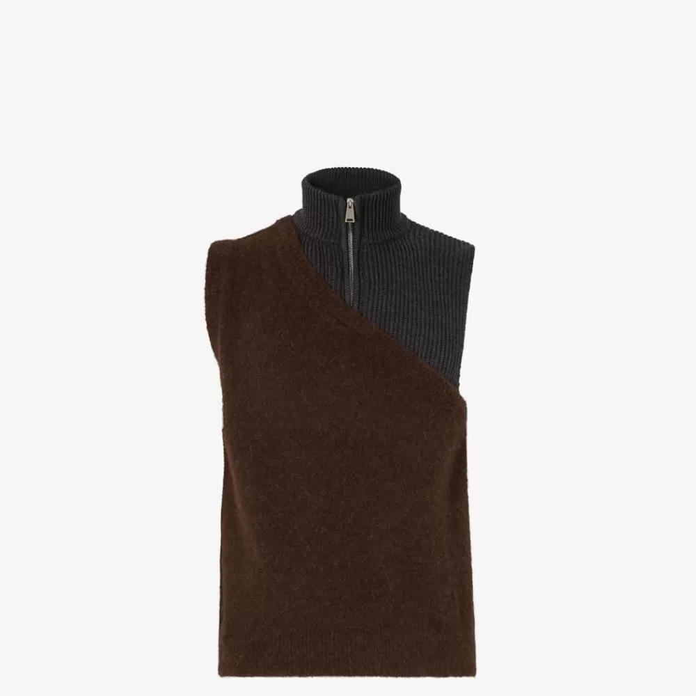Fendi Strickbekleidung<Weste Aus Alpaka Und Wolle, Mehrfarbig