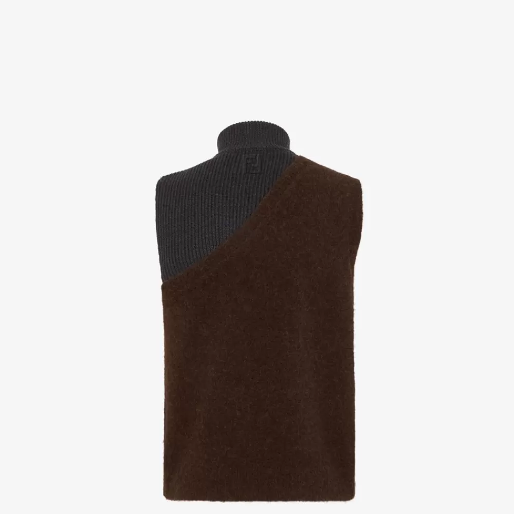 Fendi Strickbekleidung<Weste Aus Alpaka Und Wolle, Mehrfarbig